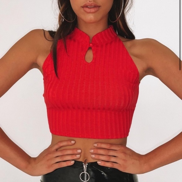 Princess Polly Tops - Princess Polly TWIIN high neck crop top
